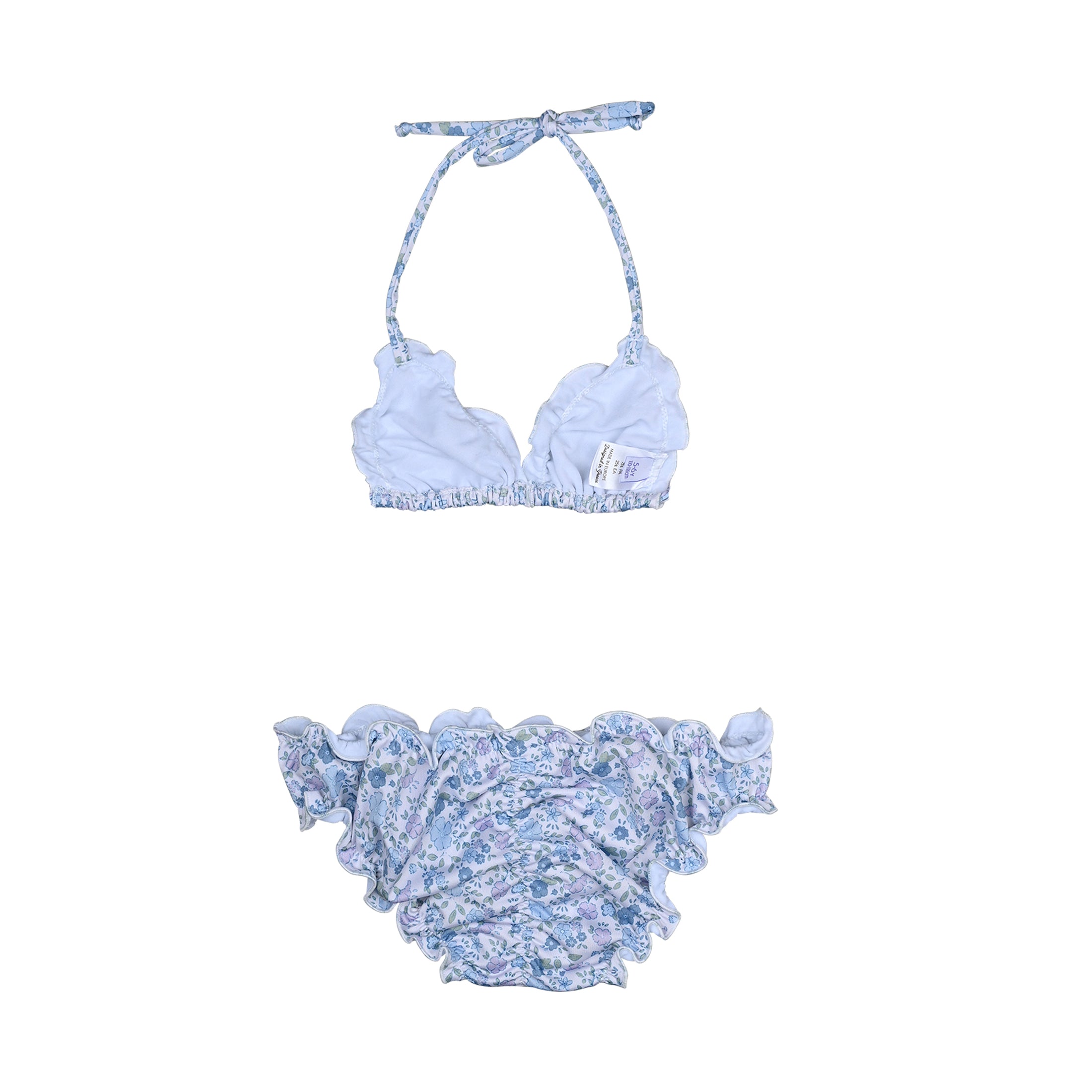 Παιδικό μαγιό φρου φρου μπικίνι blue floral Perle D'azur
