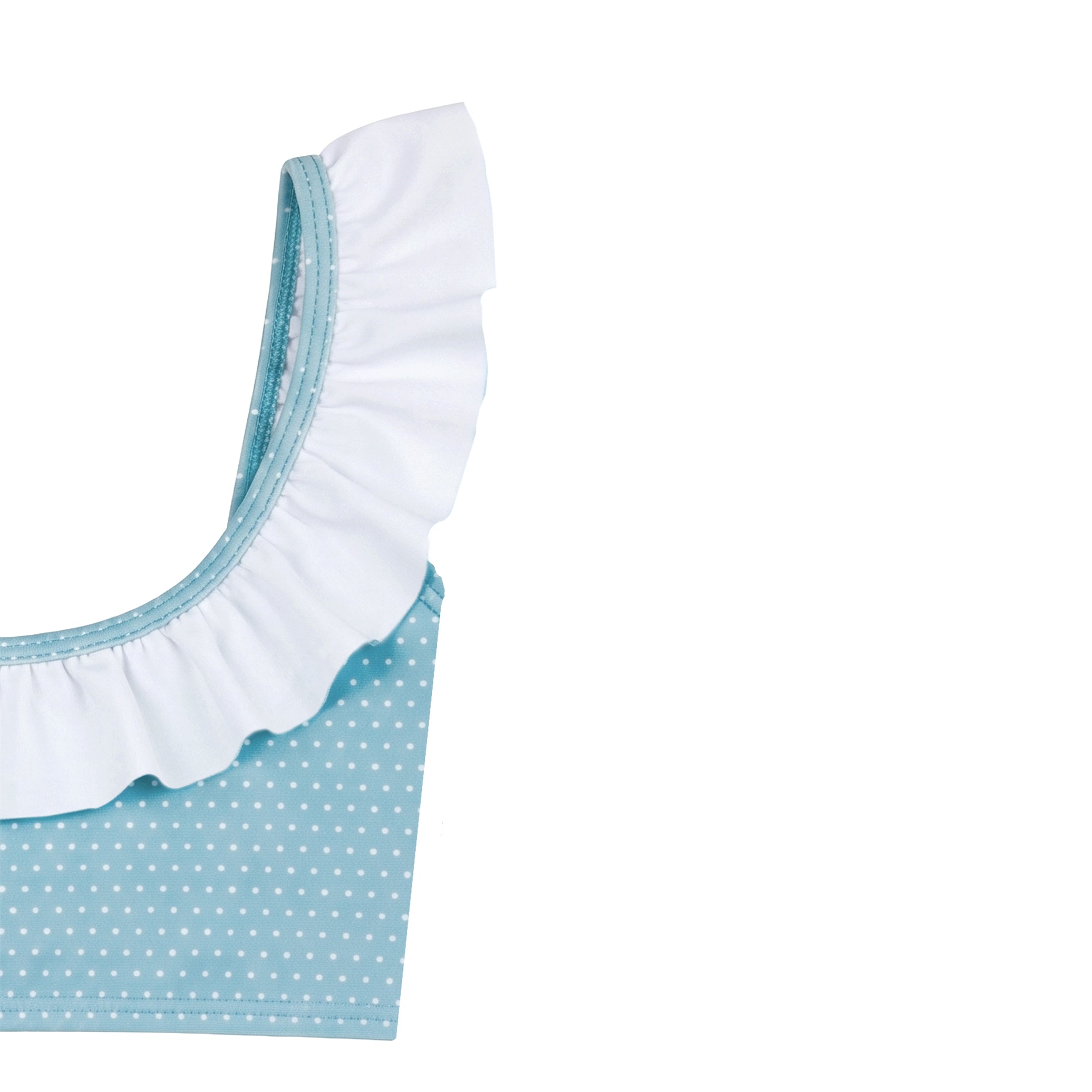 Παιδικό μαγιό μπικίνι Aqua Dots Ruffles Perle D'azur