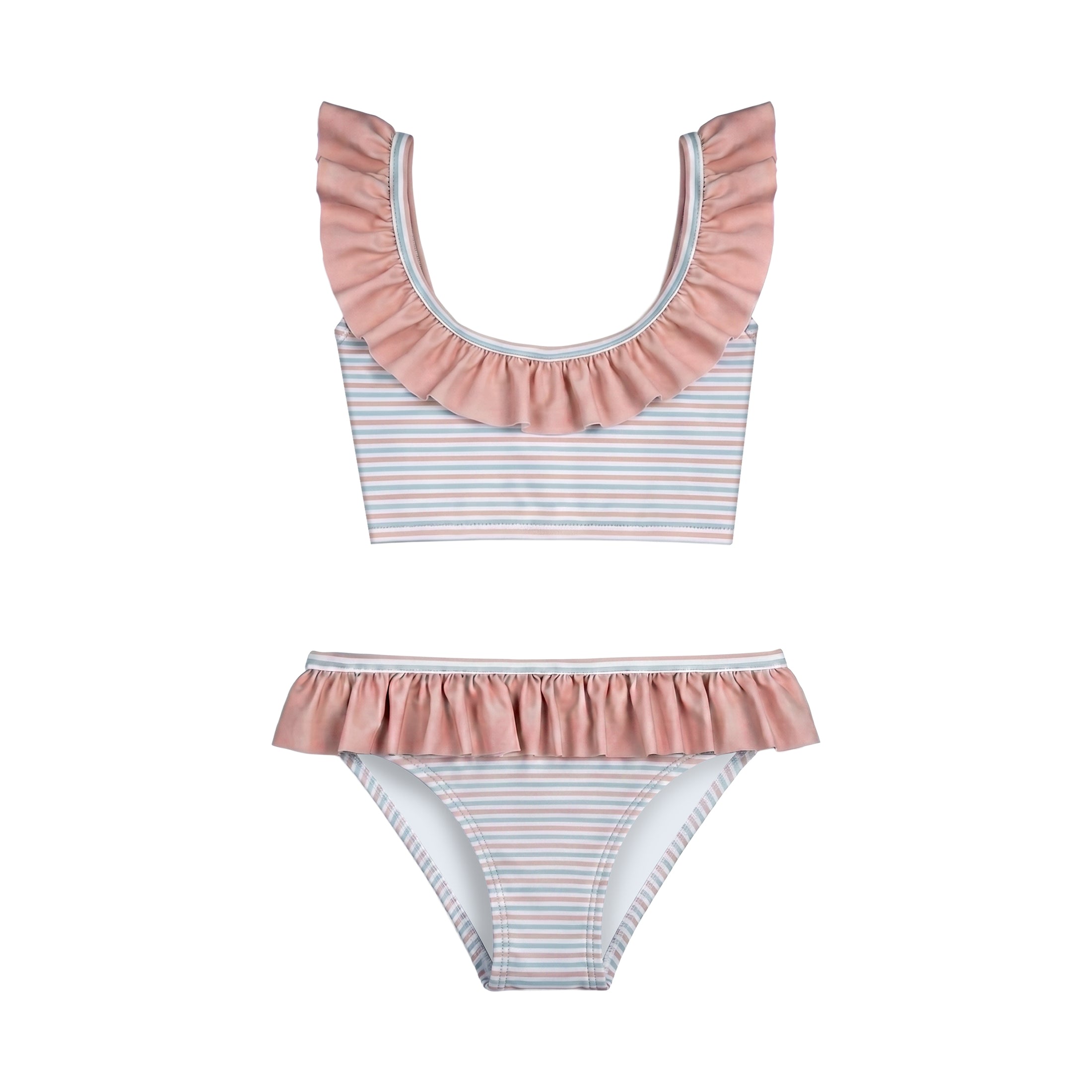 Παιδικό μαγιό μπικίνι Aqua Sand Ruffles Perle D'azur
