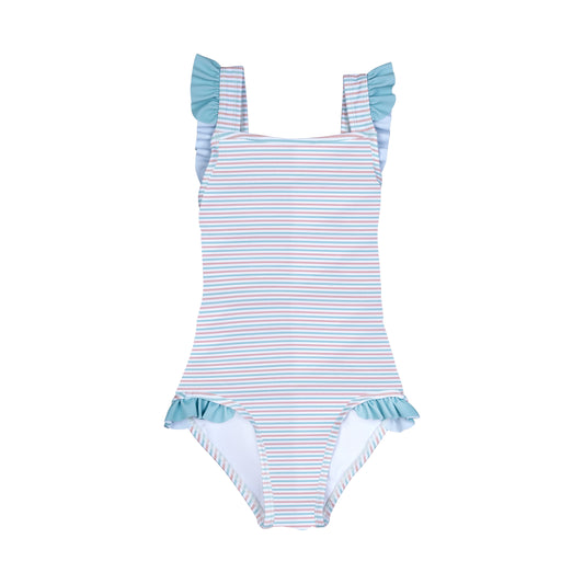 Παιδικό μαγιό ολόσωμο Aqua Sand Square Neck Perle D'azur