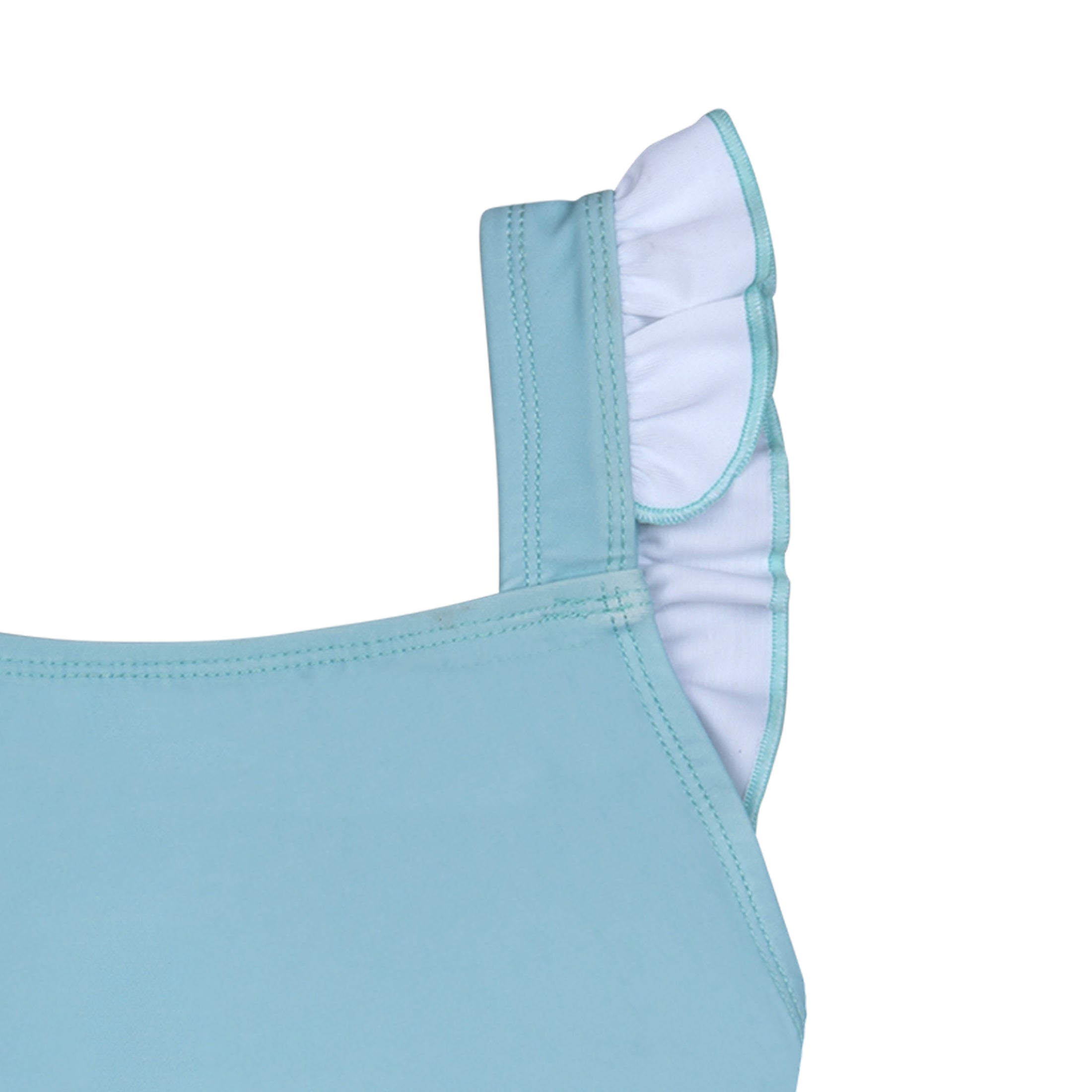 Παιδικό Μαγιό Ολόσωμο Aqua Square Neck Ruffles Perle D'azur