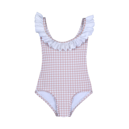 Παιδικό μαγιό Ολόσωμο Nude Gingham Perle D'azur