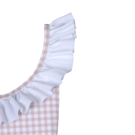 Παιδικό μαγιό Ολόσωμο Nude Gingham Perle D'azur