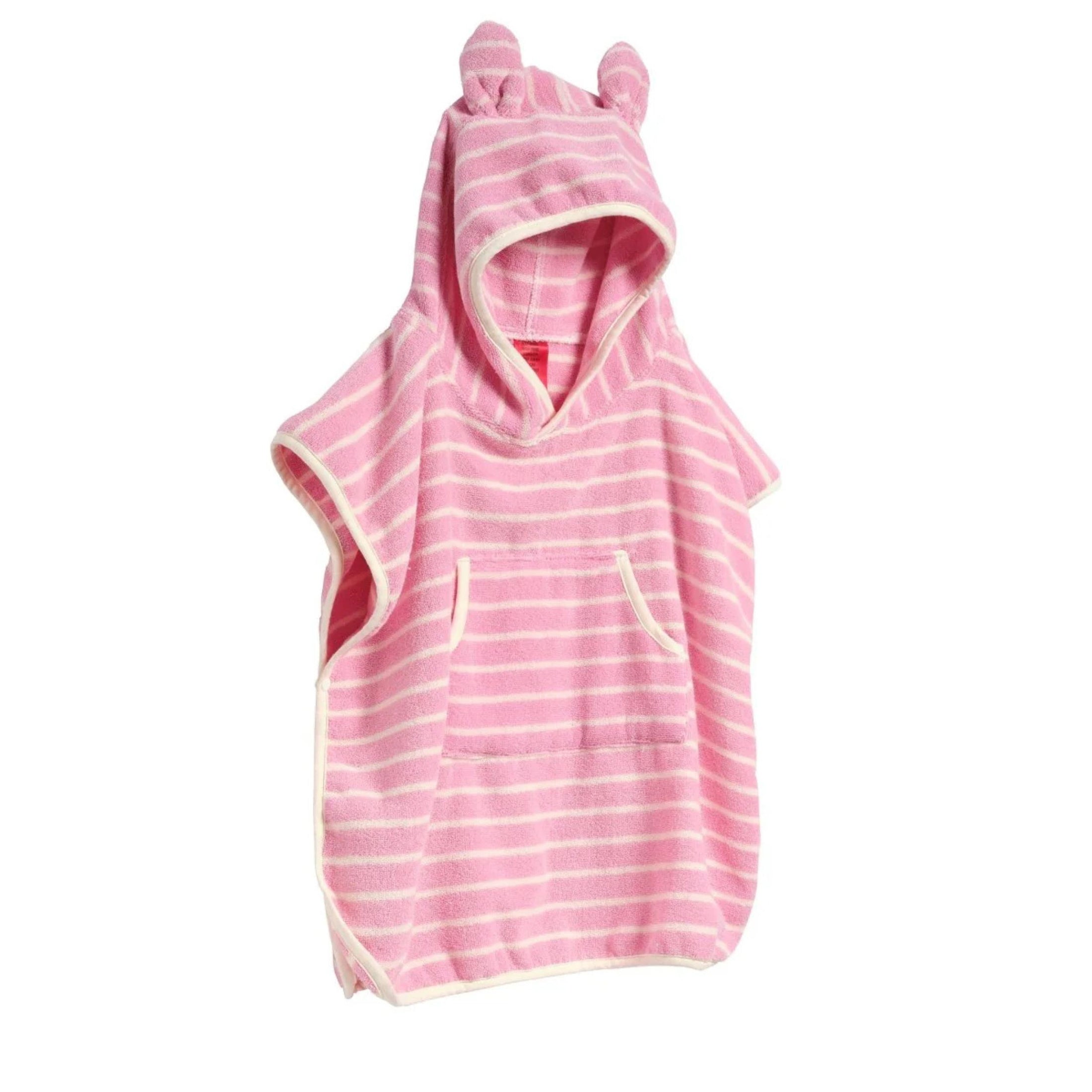 Παιδικό μπουρνούζι με κουκούλα Candy Pink Stripe SunnyLife