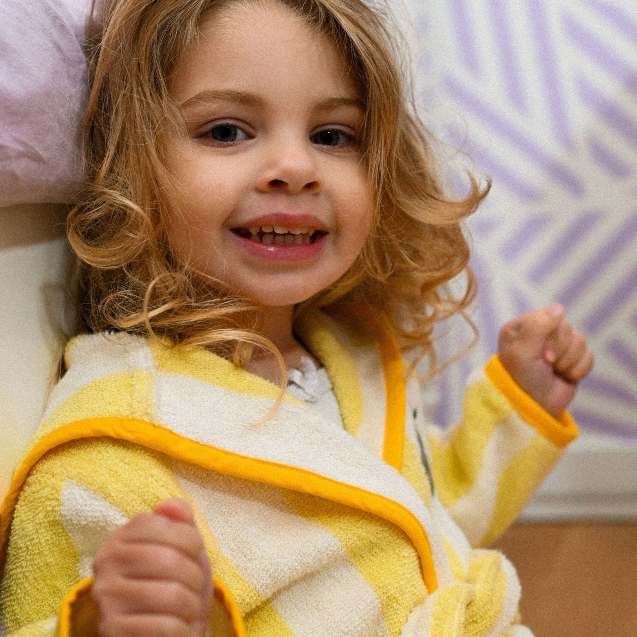 Παιδικό μπουρνούζι με κουκούλα Mandy Mandarin The Cotton Cloud