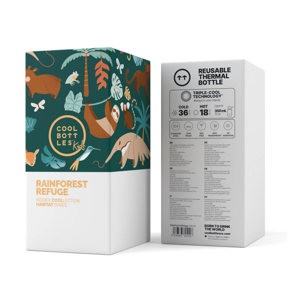 Παιδικό ανοξείδωτο παγούρι τροπικό δάσος 350ml Cool Bottles