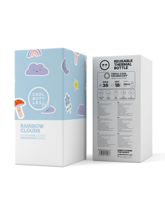 Παιδικό ανοξείδωτο παγούρι χρωματιστά σύννεφα 350ml Cool Bottles