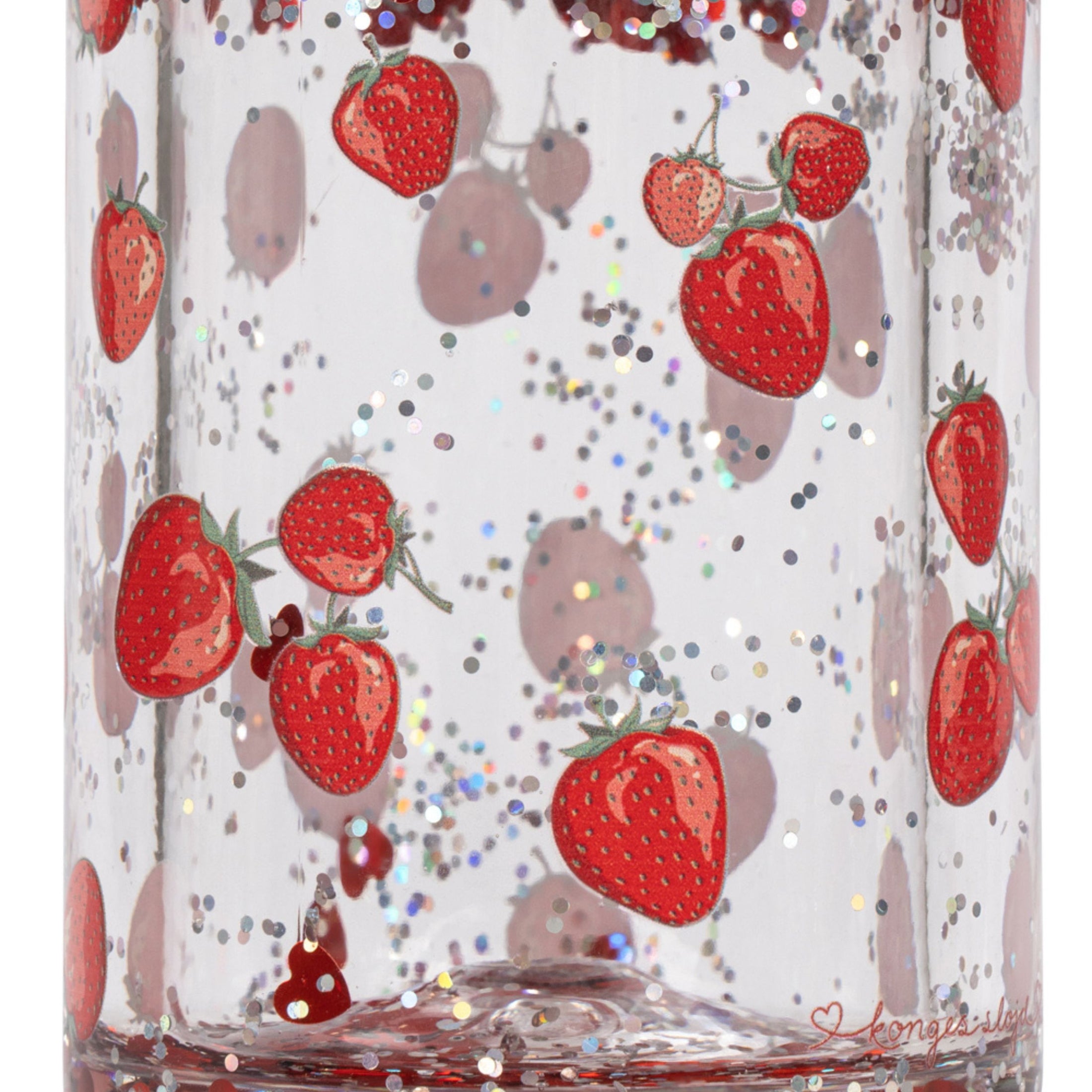 Παιδικό παγούρι Glitter με φράουλες 400ml Konges Slοjd