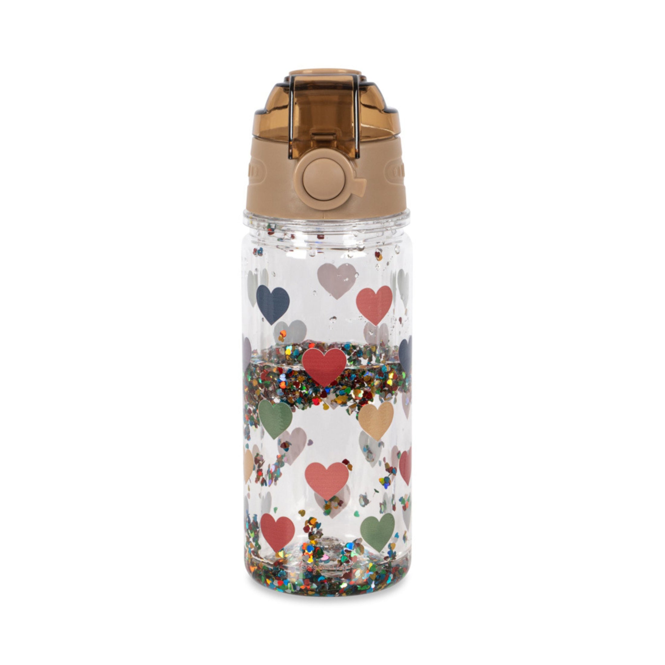 Παιδικό παγούρι Glitter με καρδιές 400ml Konges Slοjd