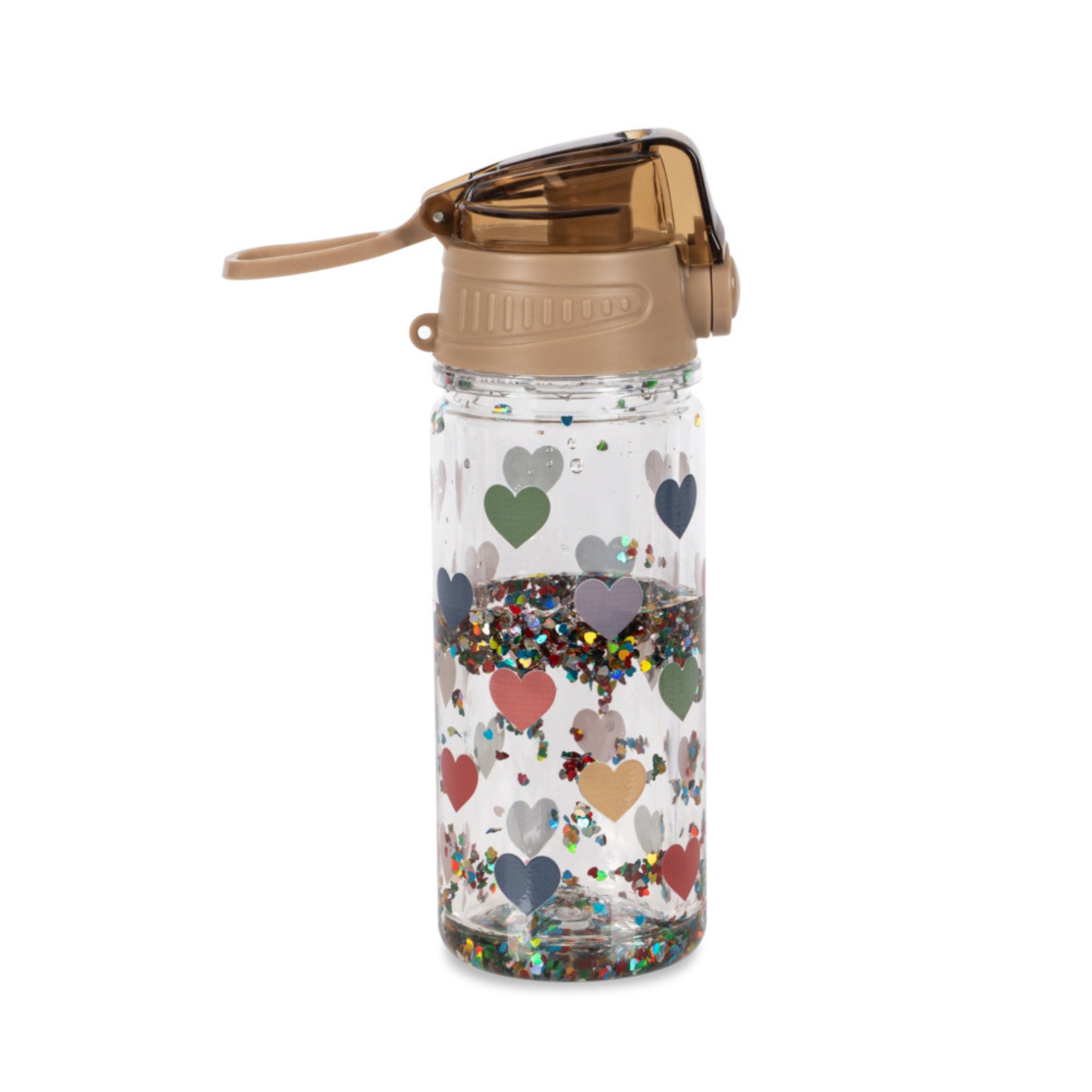 Παιδικό παγούρι Glitter με καρδιές 400ml Konges Slοjd