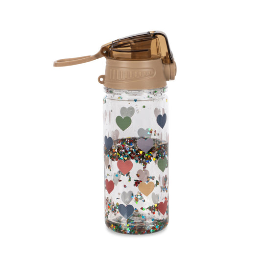 Παιδικό παγούρι Glitter με καρδιές 400ml Konges Slοjd