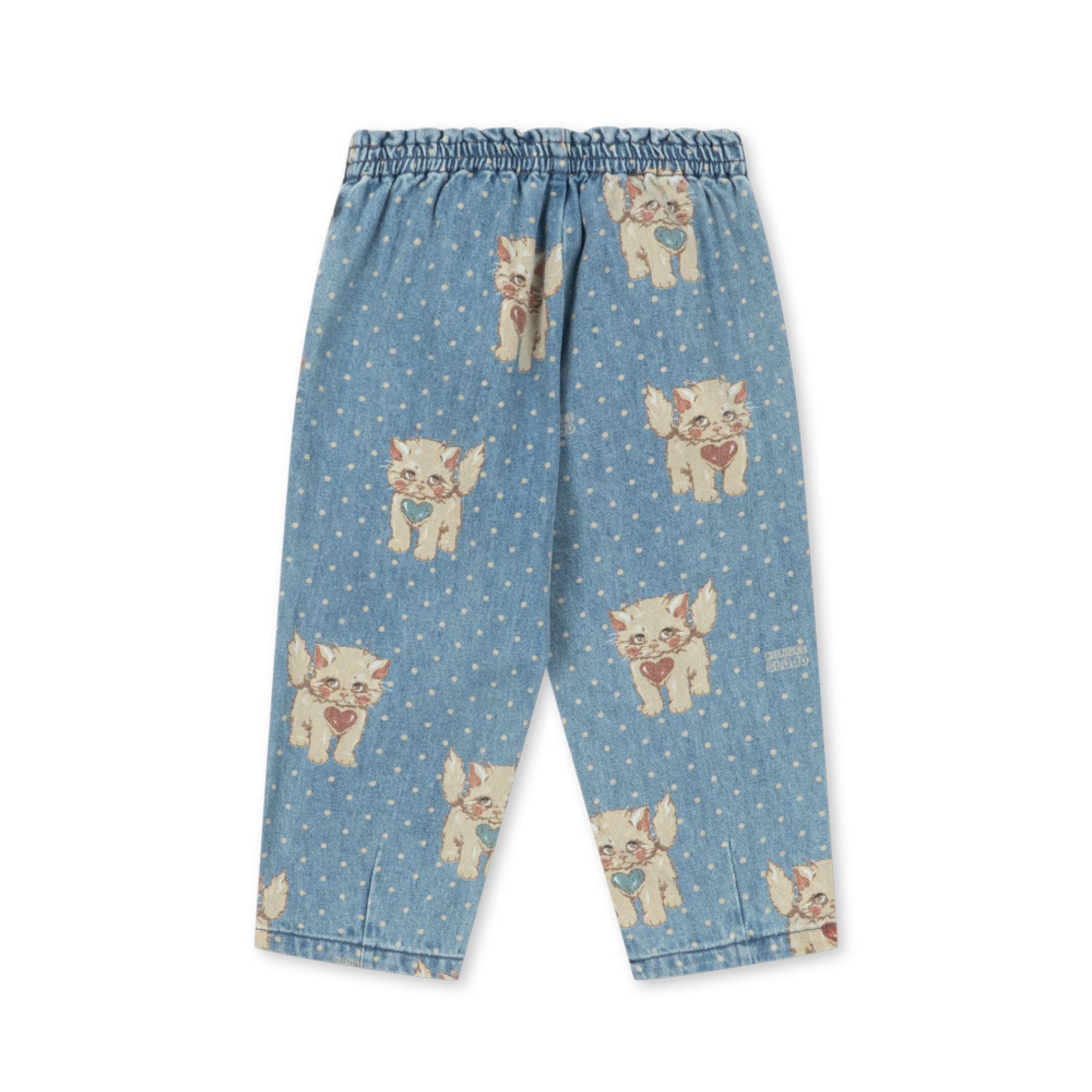 Παιδικό denim παντελόνι Magot Frill με γατάκια Konges Slojd