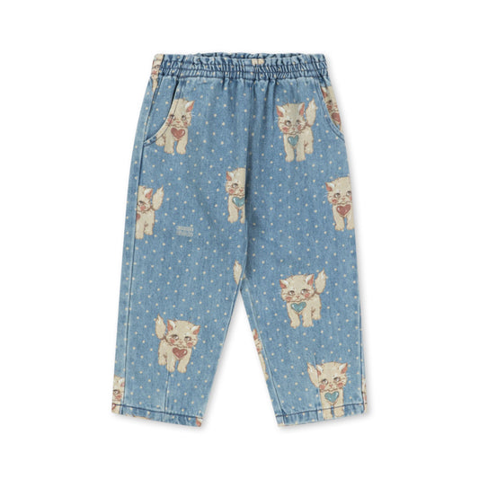 Παιδικό denim παντελόνι Magot Frill με γατάκια Konges Slojd