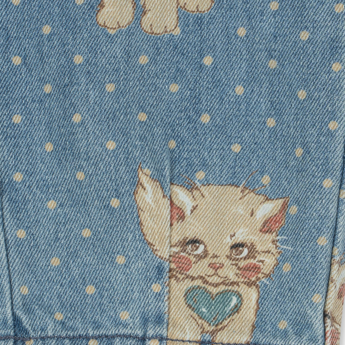 Παιδικό denim παντελόνι Magot Frill με γατάκια Konges Slojd