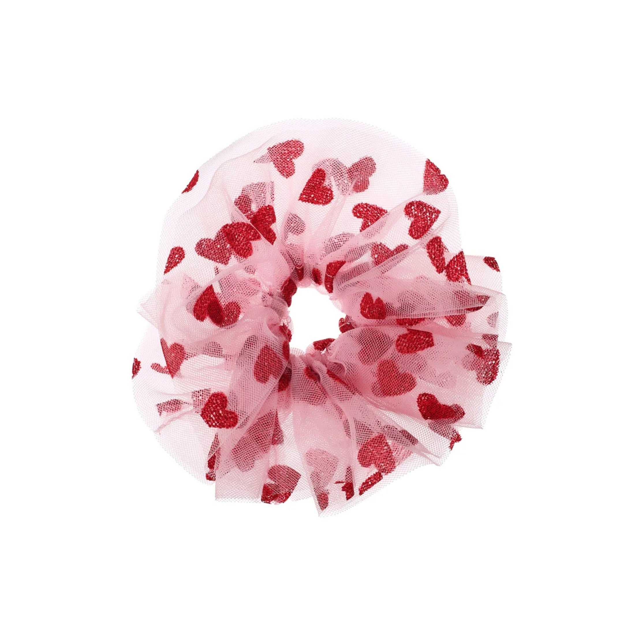 Παιδικό scrunchie Καρδιές με τούλι Rockahula
