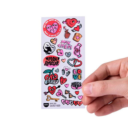 Παιδικό σετ αυτοκόλλητα αγάπη Omy