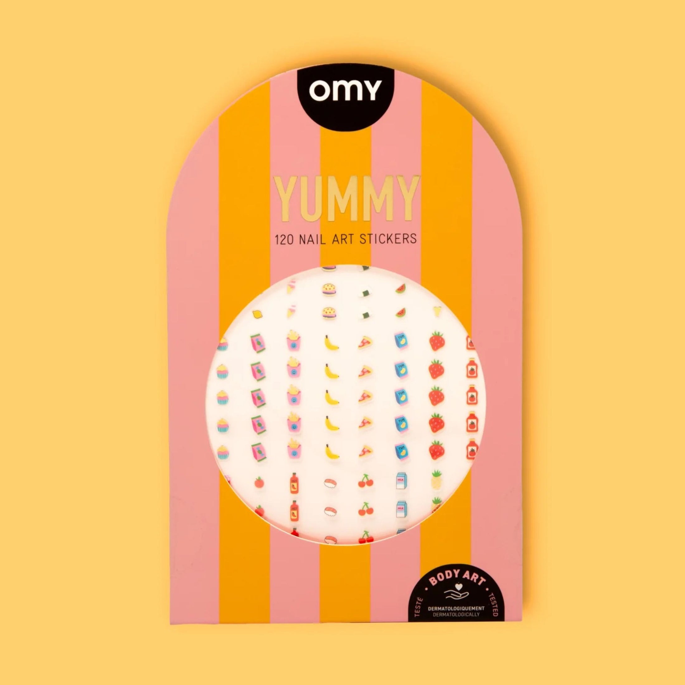 Παιδικό σετ αυτοκόλλητα νυχιών Yummy Omy