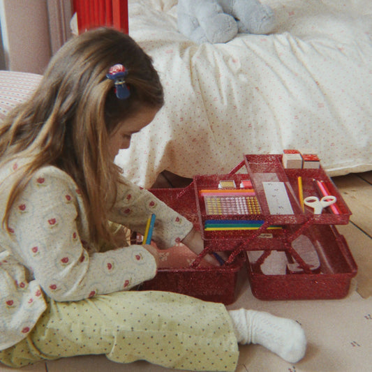 Παιδικό σετ καλλιτεχνικών Creative Art Caddy Glitter Rose Konges Slojd
