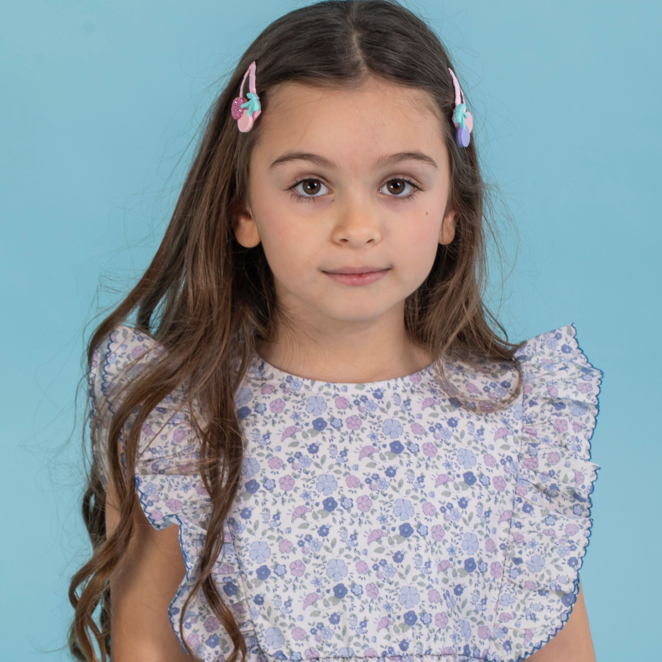 Παιδικό σετ κλιπ μαλλιών Κεράσια Perle D'azur x Mini Cools