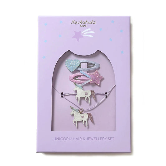 Παιδικό σετ μαλλιών και κοσμημάτων Unicorn Rockahula
