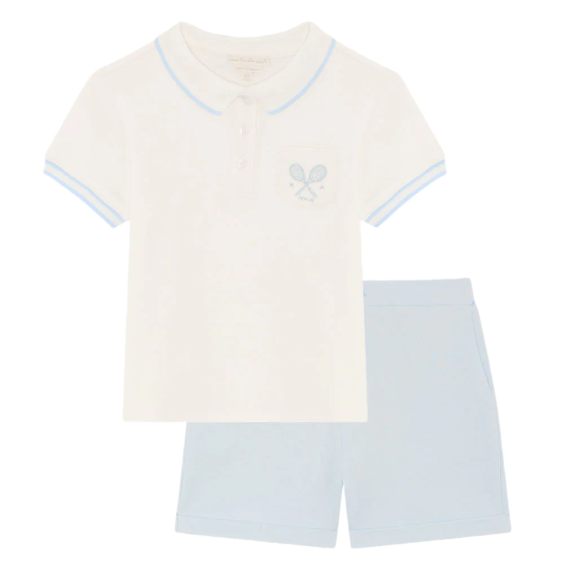 Παιδικό σετ polo milky white mc blue Charlie Tennis Marie-Chantal