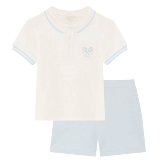 Παιδικό σετ polo milky white mc blue Charlie Tennis Marie-Chantal