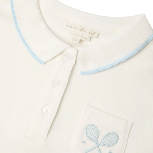 Παιδικό σετ polo milky white mc blue Charlie Tennis Marie-Chantal
