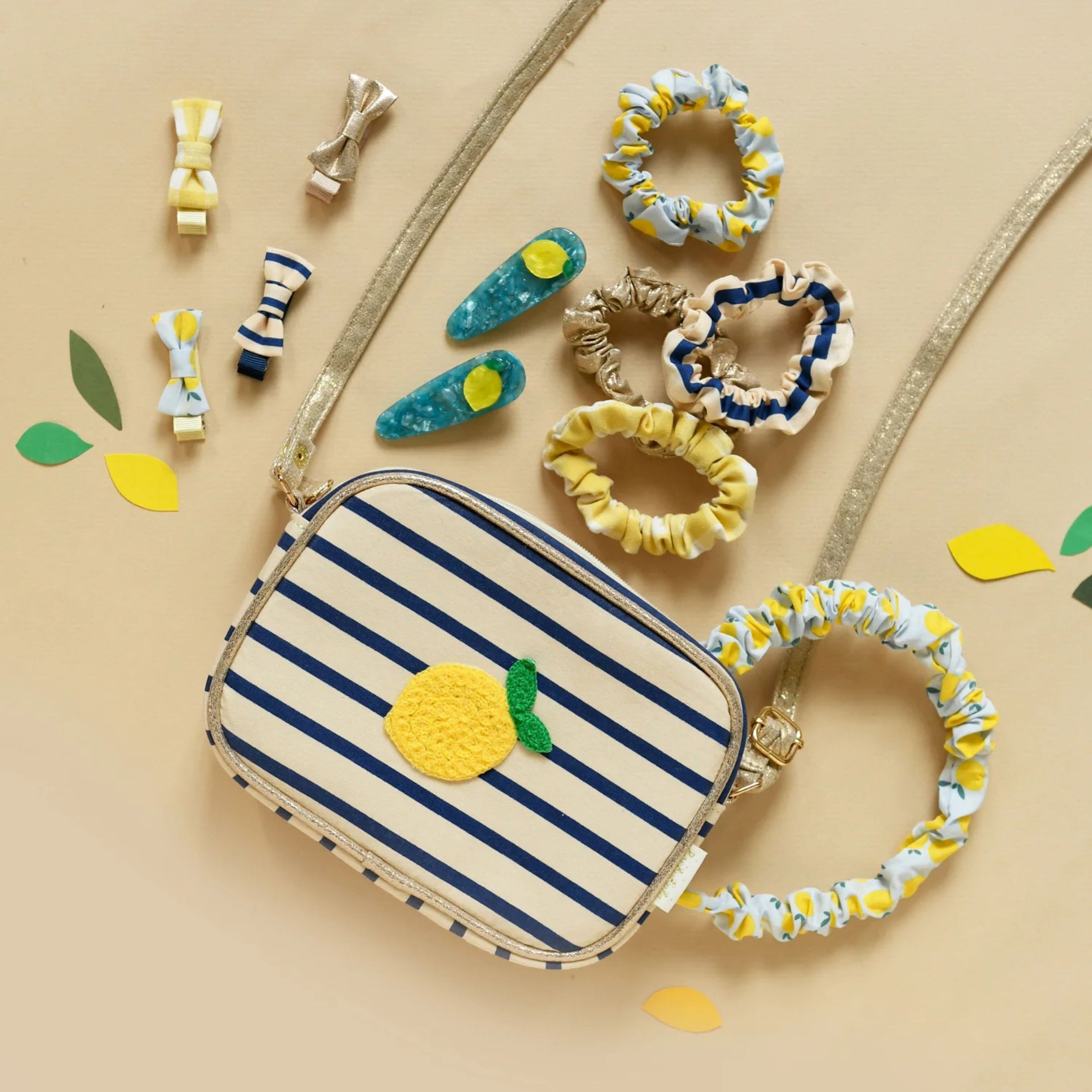 Παιδικά κλιπ μαλλιών μίνι φιόγκος Σταγόνες Λεμονιού Rockahula