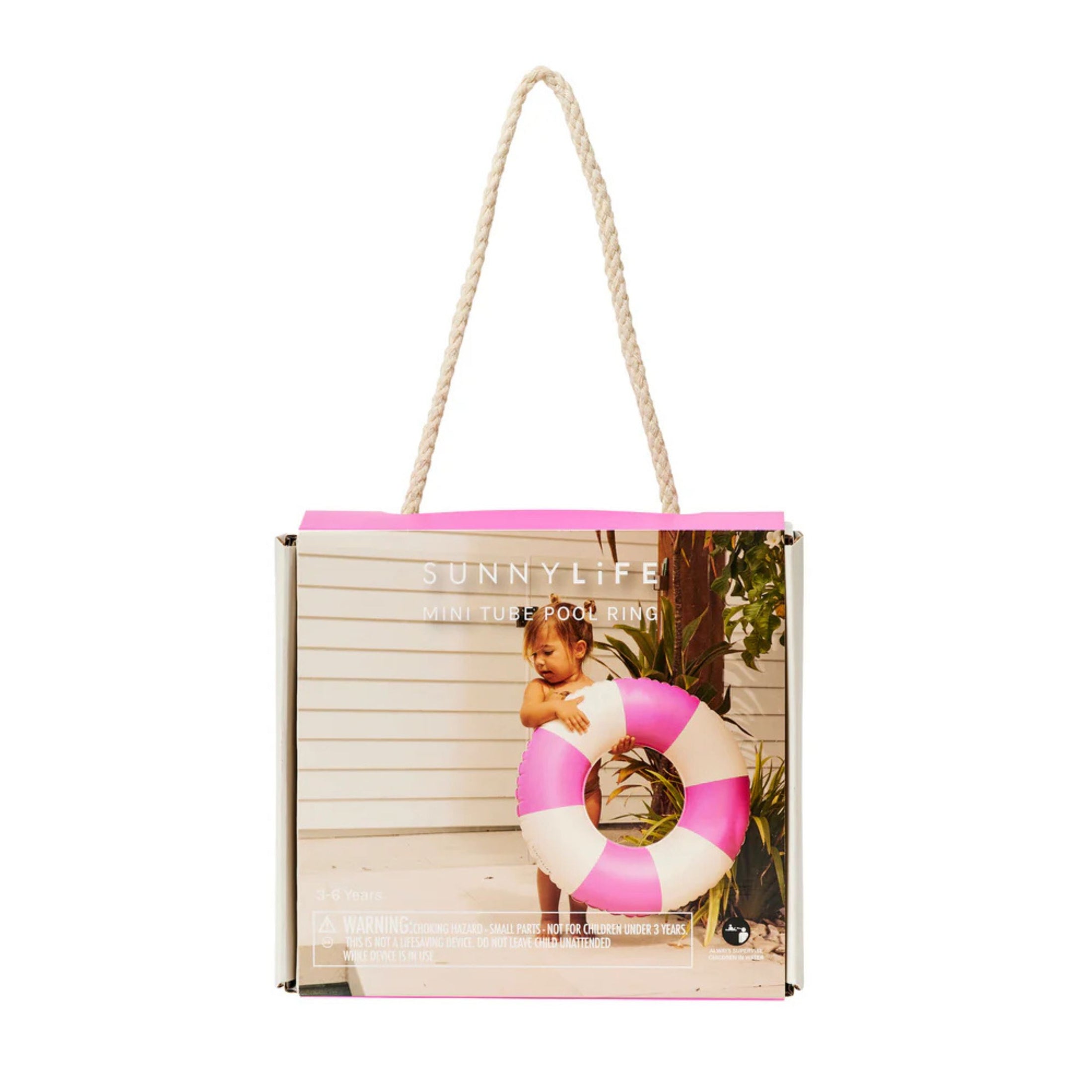 Παιδικό σωσίβιο κουλούρα mini Party Magenta Stripe SunnyLife