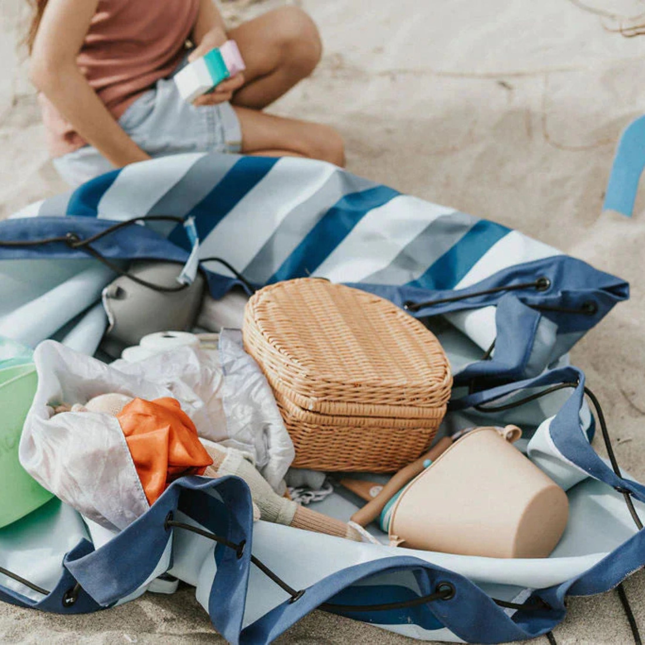 Χαλάκι παιχνιδιού τσάντα Outdoor Blue Green Play & Go