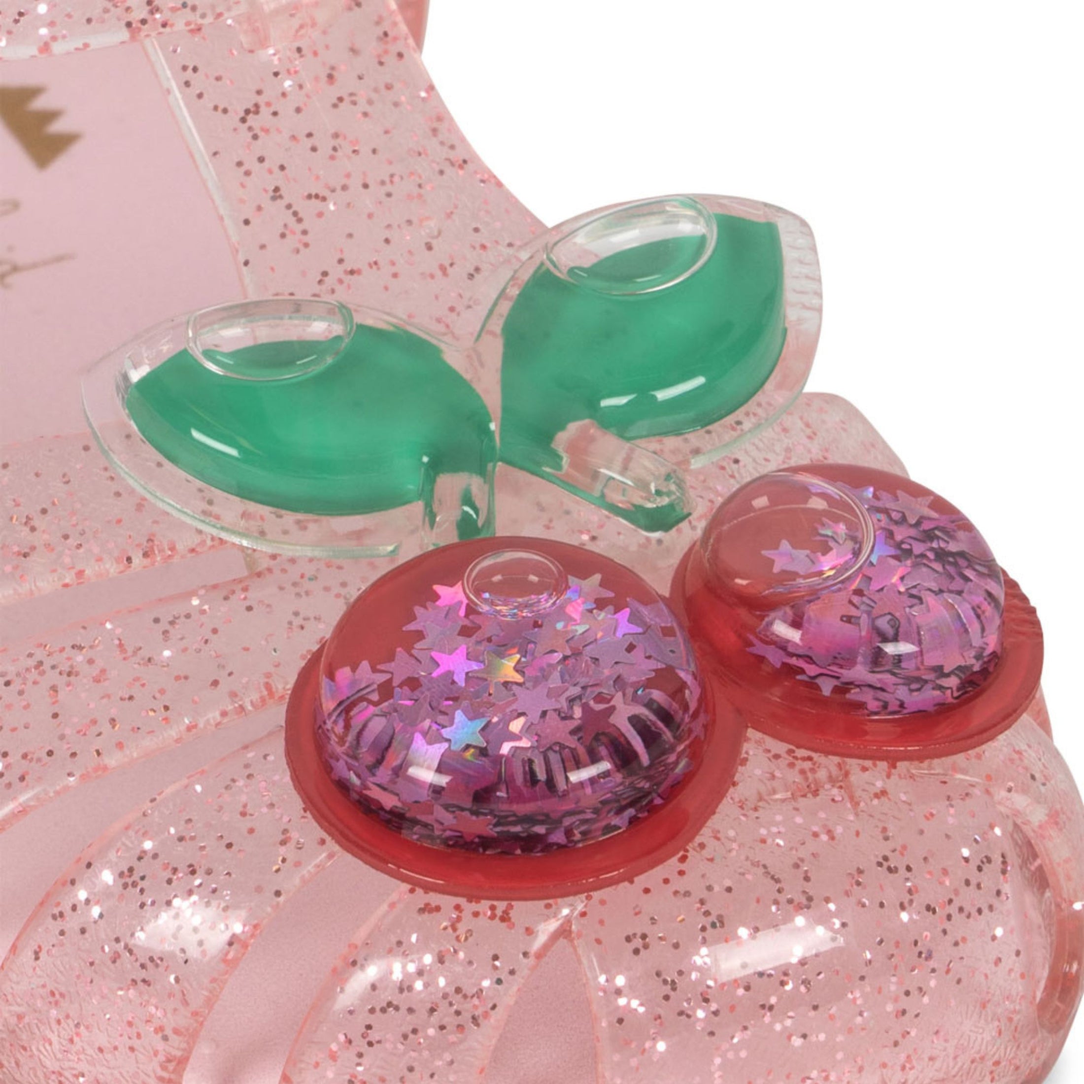 Παιδικά παπούτσια θαλάσσης ροζ με glitter & κερασάκια Konges Slojd 