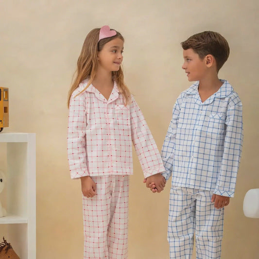 Παιδική πιτζάμα μπλε Αστέρια poplin