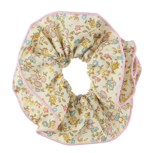Παιδικό scrunchie με διπλό βολάν ανοιξιάτικα Λουλούδια Rockahula