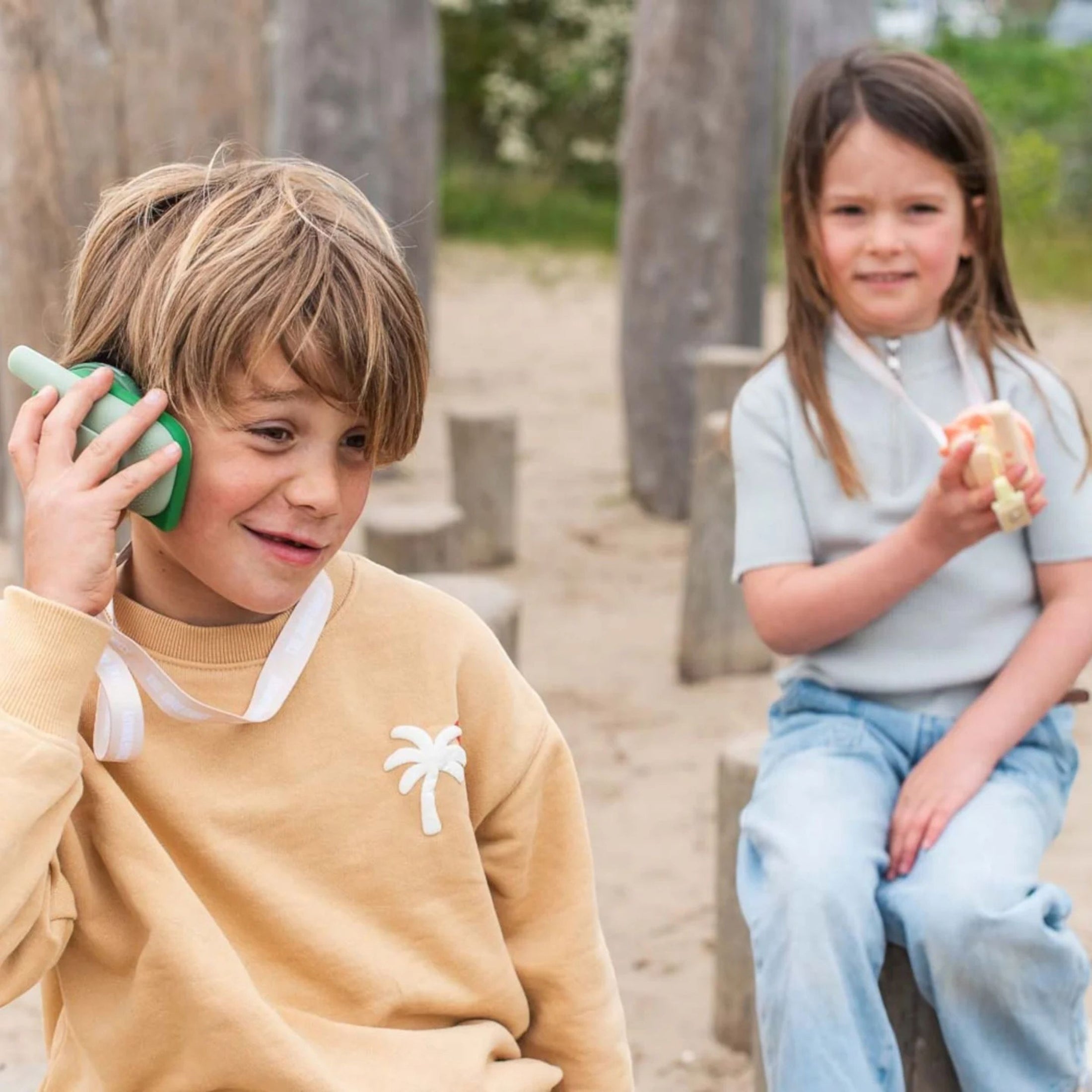 Παιδικό σετ walkie talkie Zoo Δεινόσαυρος ροζ πράσινο The Zoo Family