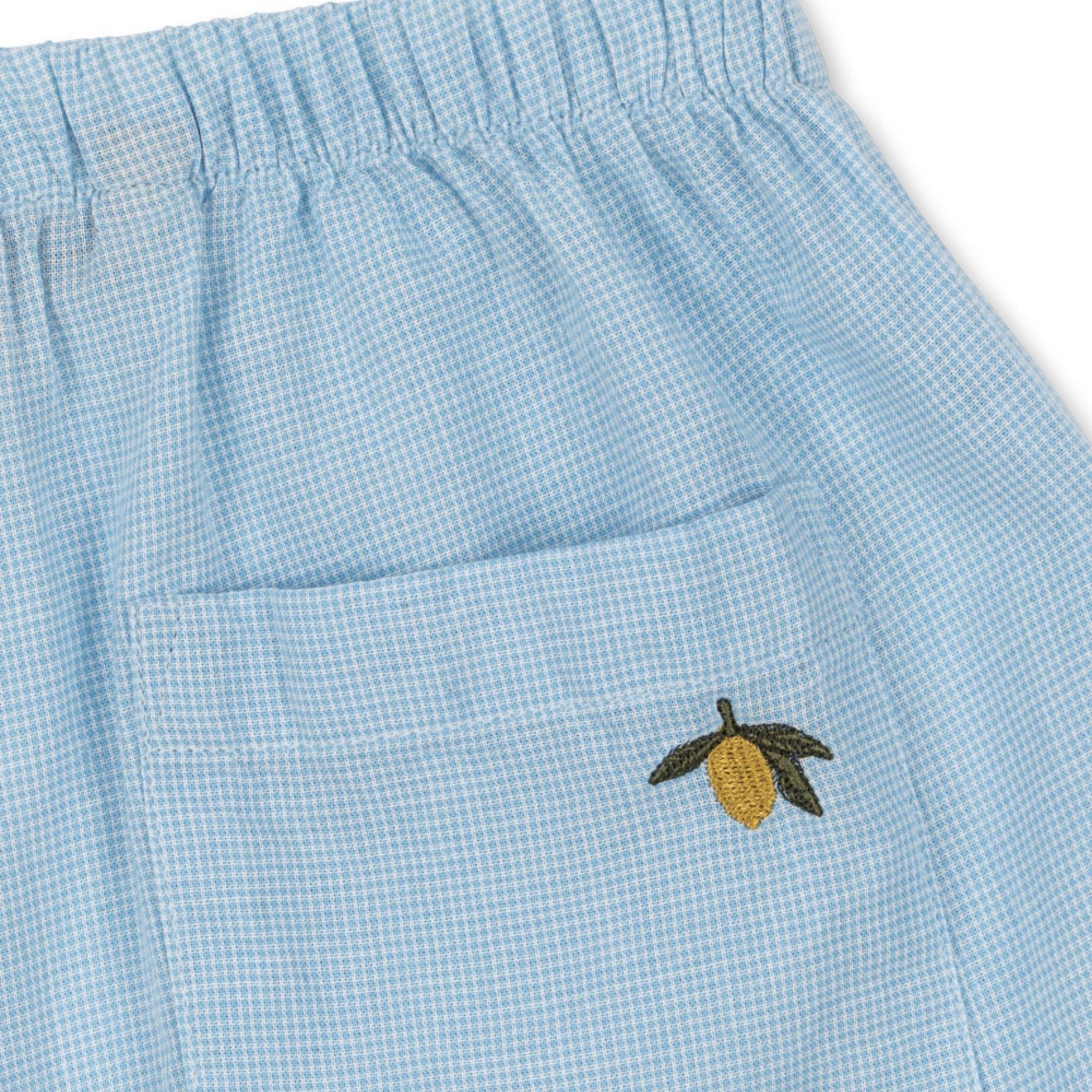 Βρεφικό σορτσάκι Fran καρό μπλε οργανικό βαμβάκι Konges Sløjd