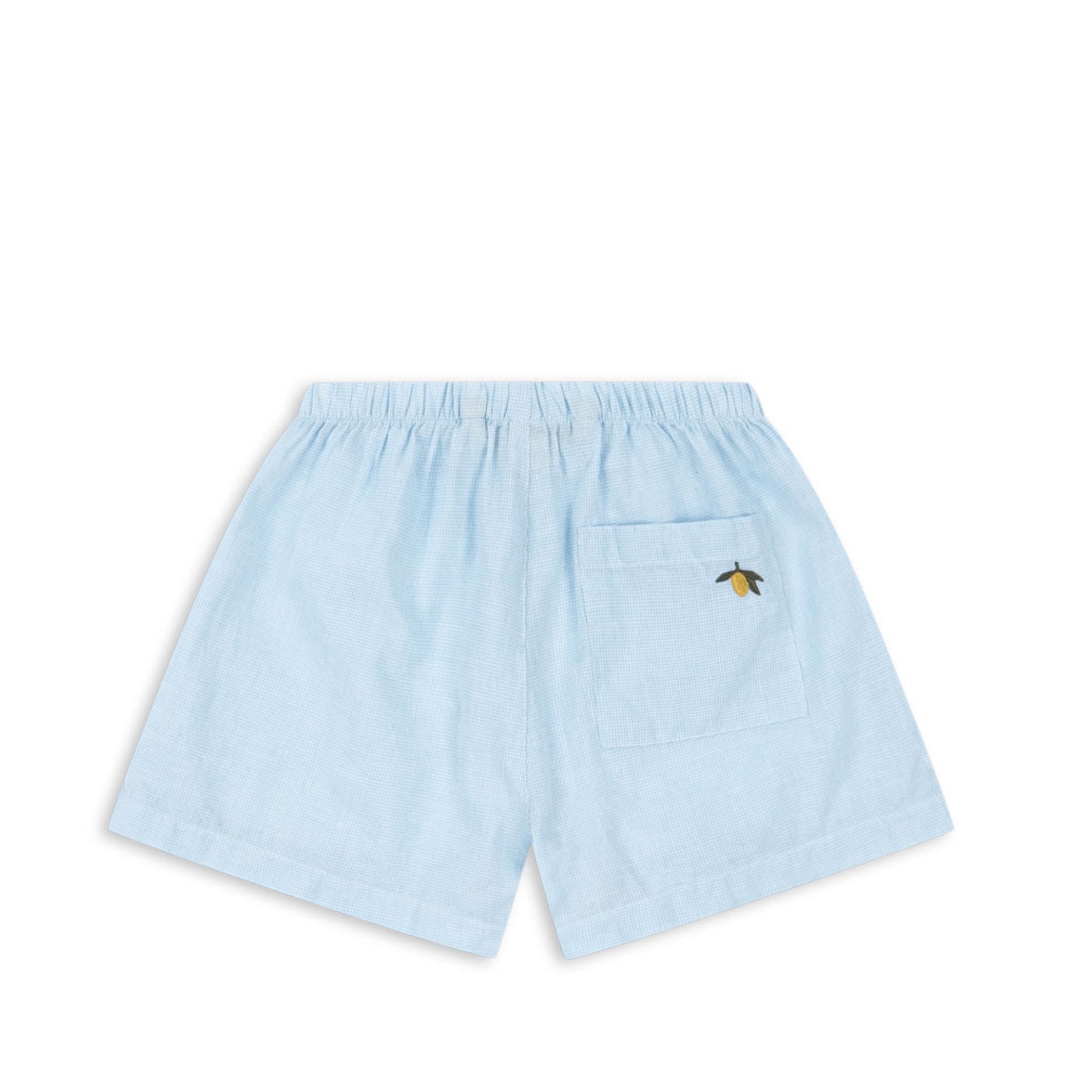 Βρεφικό σορτσάκι Fran καρό μπλε οργανικό βαμβάκι Konges Sløjd