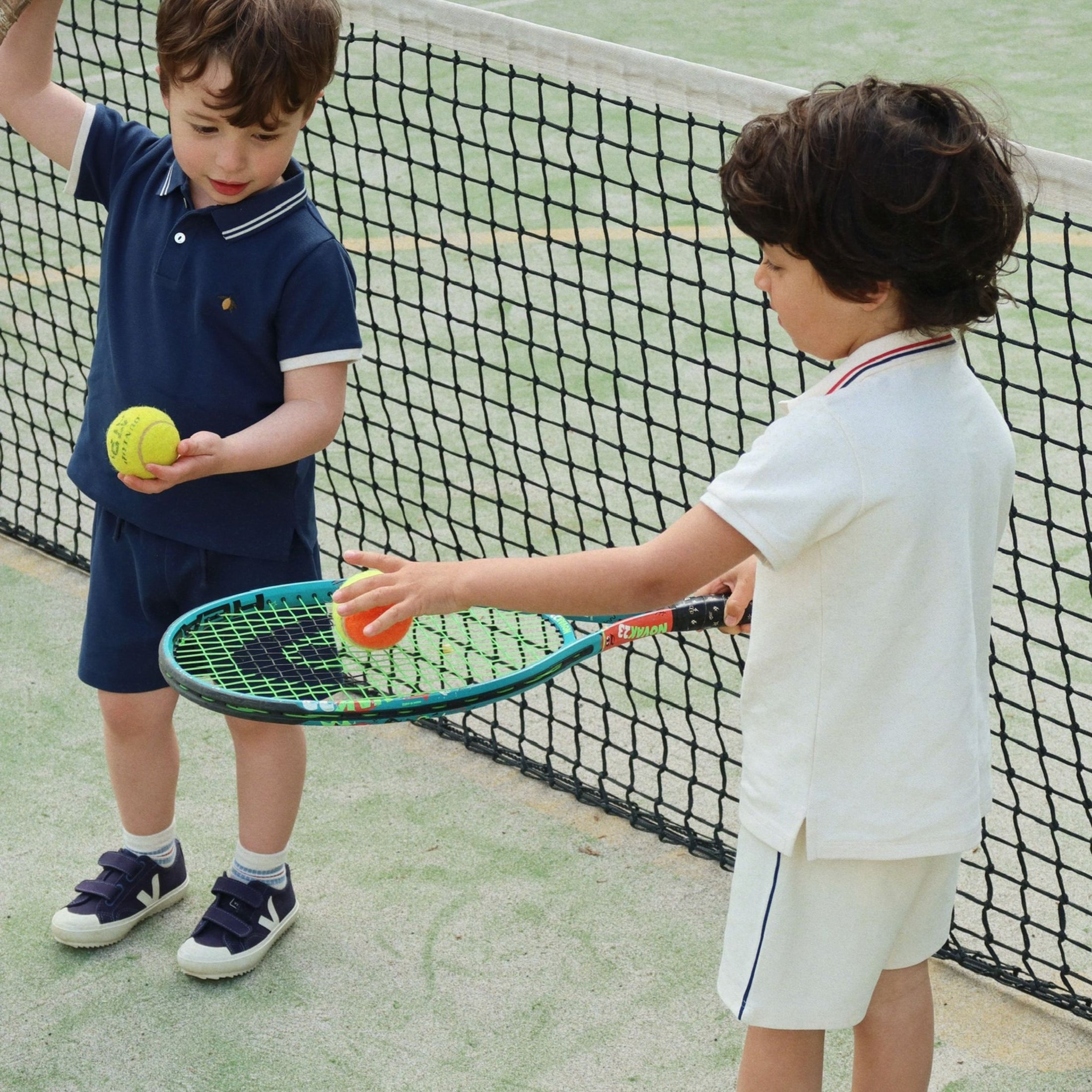 Βρεφικό σορτσς μπεζ με μπλε ρίγα Konges Slojd2