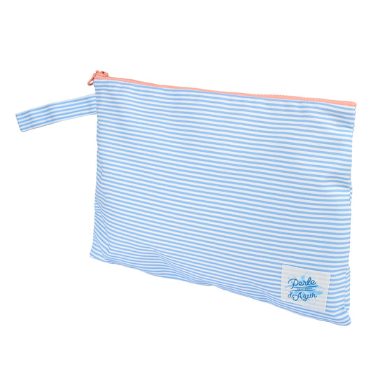 Τσαντάκι θαλάσσης blue stripes μεγάλο Perle D'azur