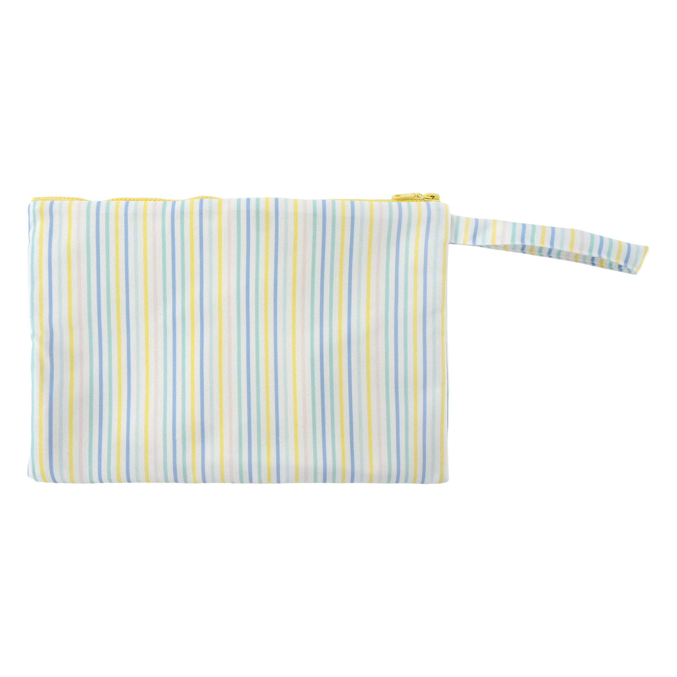Τσαντάκι θαλάσσης green blue stripes μεγάλο Perle D'azur