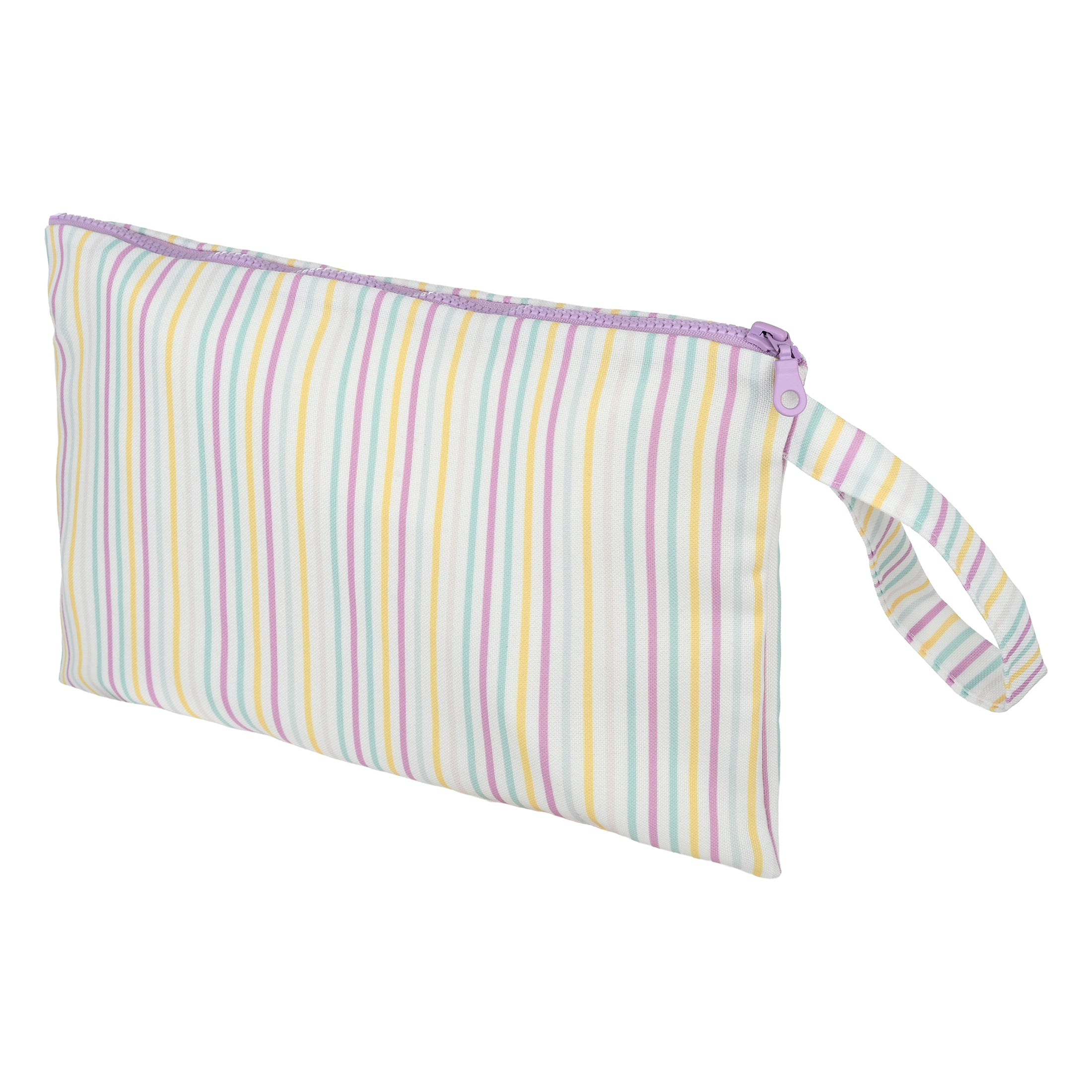 Τσαντάκι θαλάσσης Purple Green stripes μεγάλο Perle D'azur