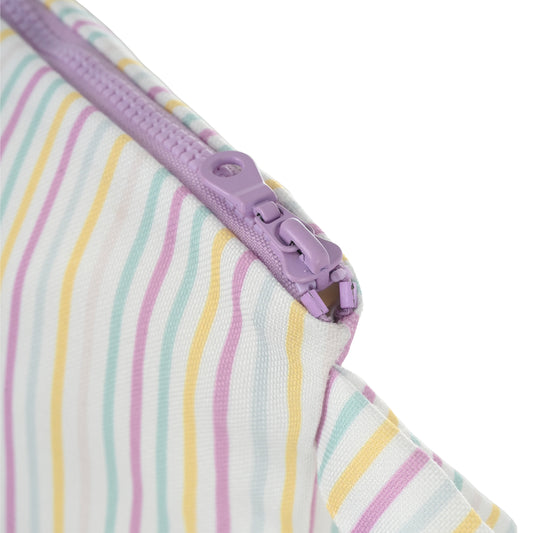 Τσαντάκι θαλάσσης Purple Green stripes μεγάλο Perle D'azur