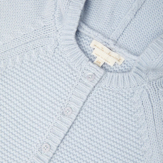 Βρεφική πλεκτή ζακέτα Bo Cable Knit Blue Marie-Chantal