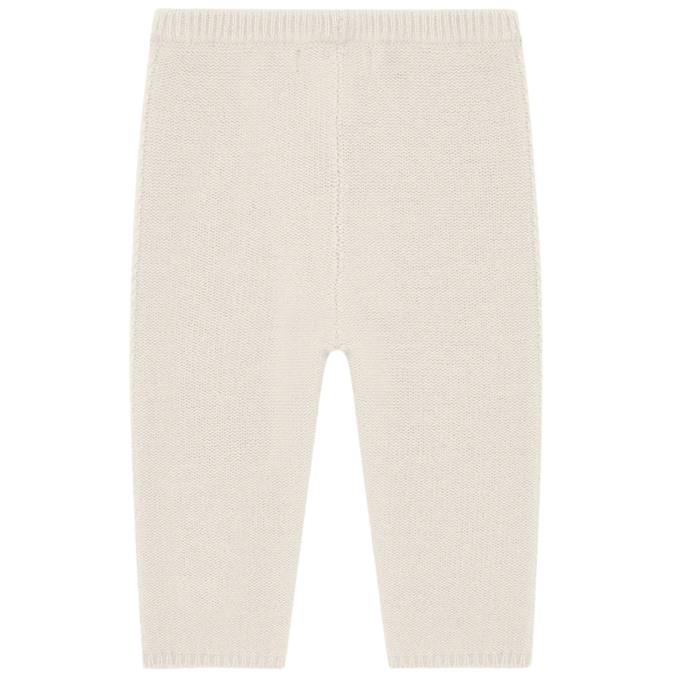 Βρεφικό σετ ζακέτα και κολάν Bowen Cable Knit Milky White Marie-Chantal