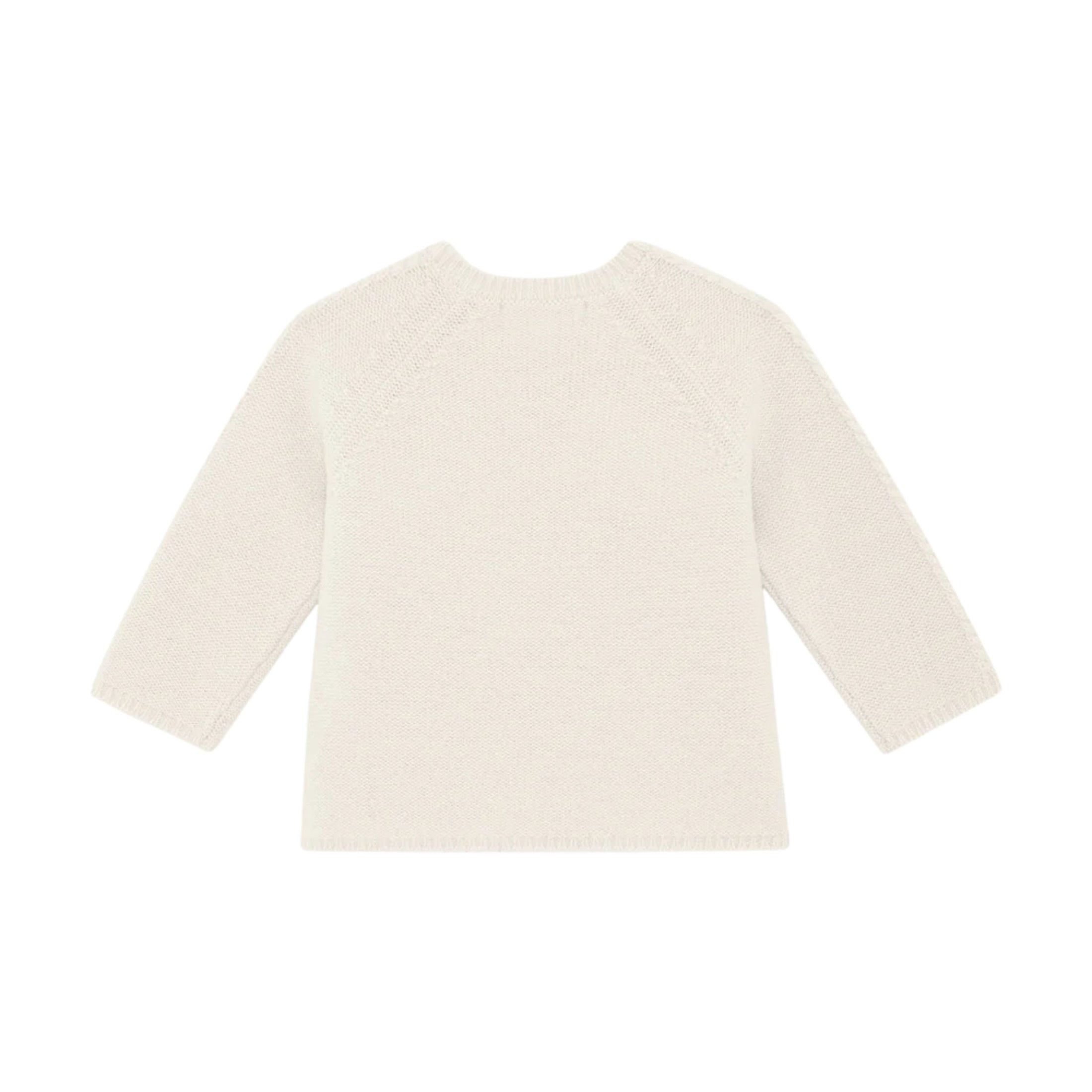Βρεφικό σετ ζακέτα και κολάν Bowen Cable Knit Milky White Marie-Chantal